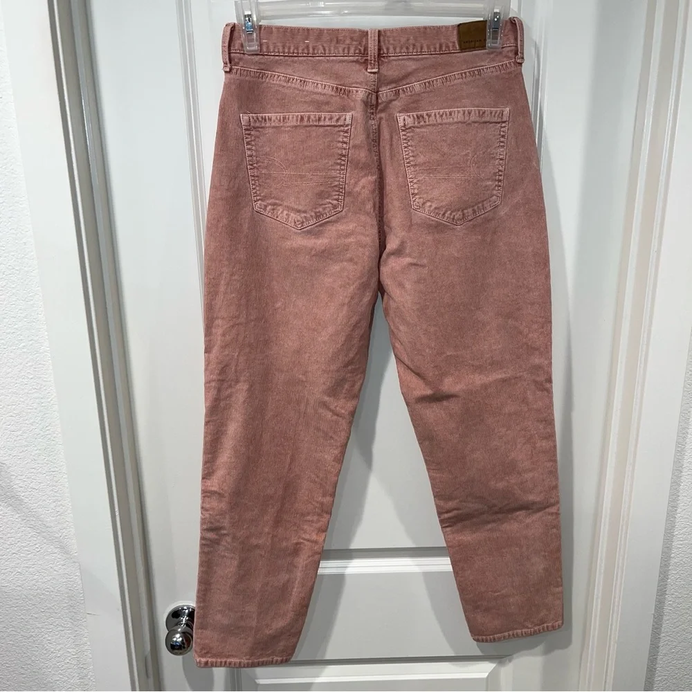 American Eagle Jeans straight Women size 6 regular Super Stretch Corduroy Pink - Picture 2 of 4